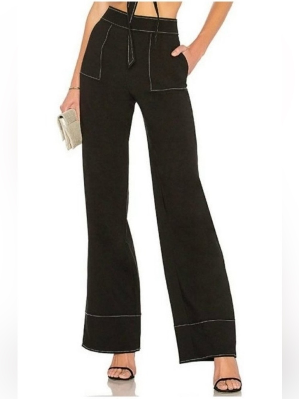 Lovers + Friends Wide Leg High-Rise Pants Black, size S, EUC!